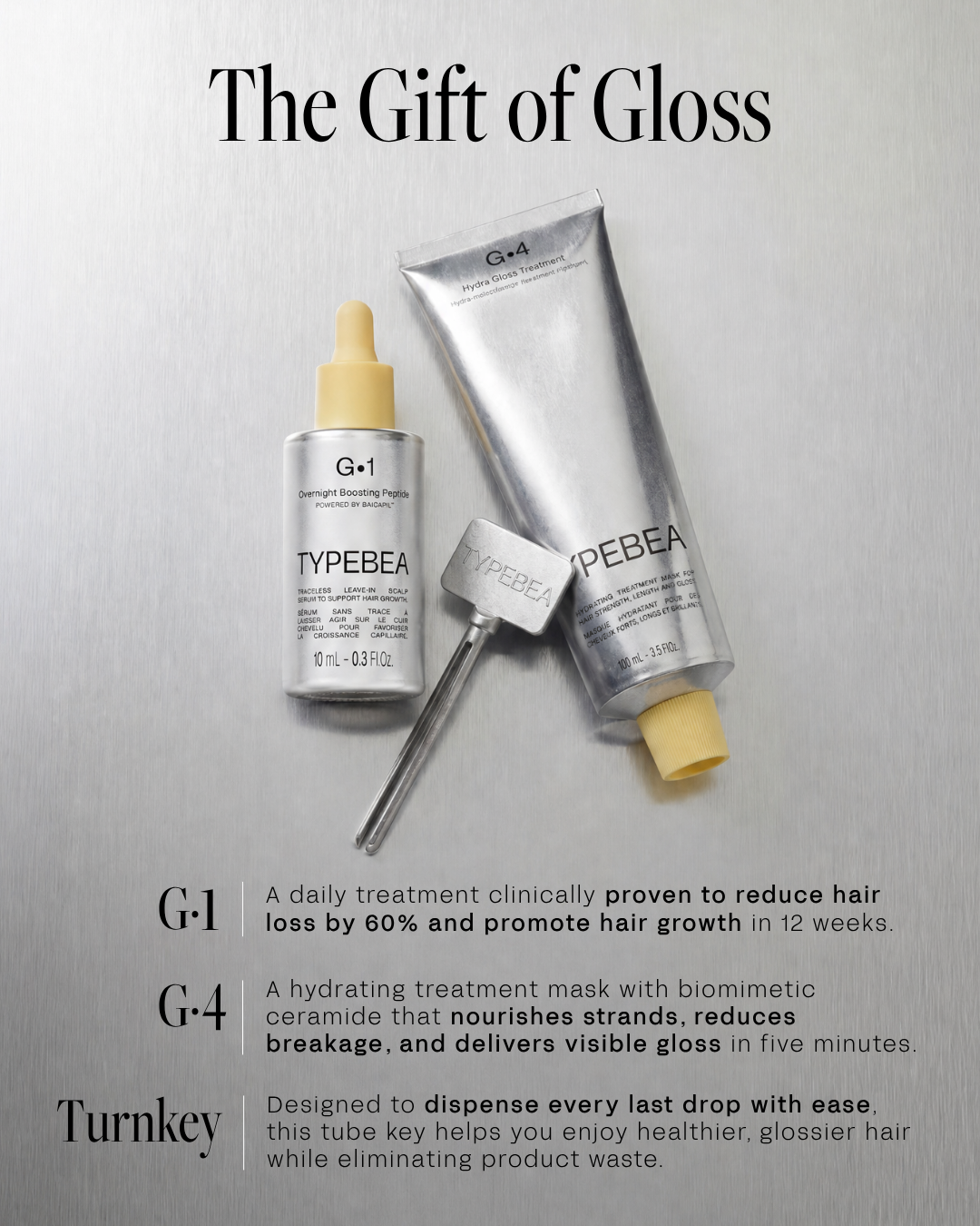 TYPEBEA Hair Growth & Gloss Kit: products and benefits